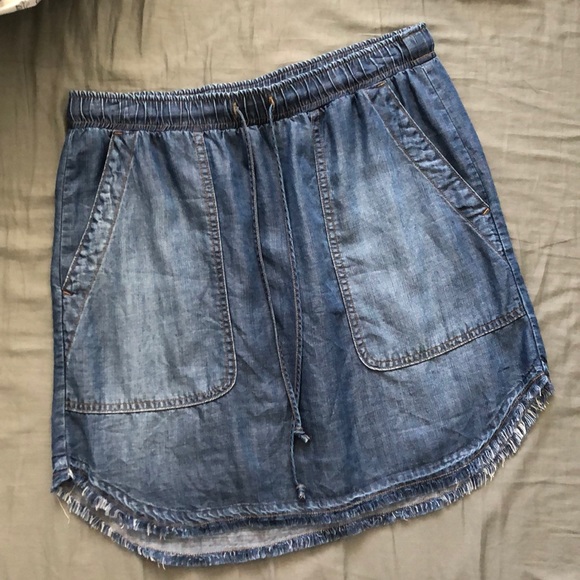 stone denim skirt